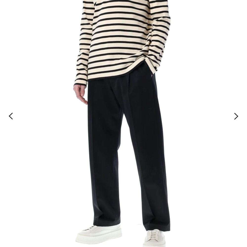 Jil Sander Mens Navy/Black & Off White Striped Long Sleeve t-shirt medium - Picture 12 of 13